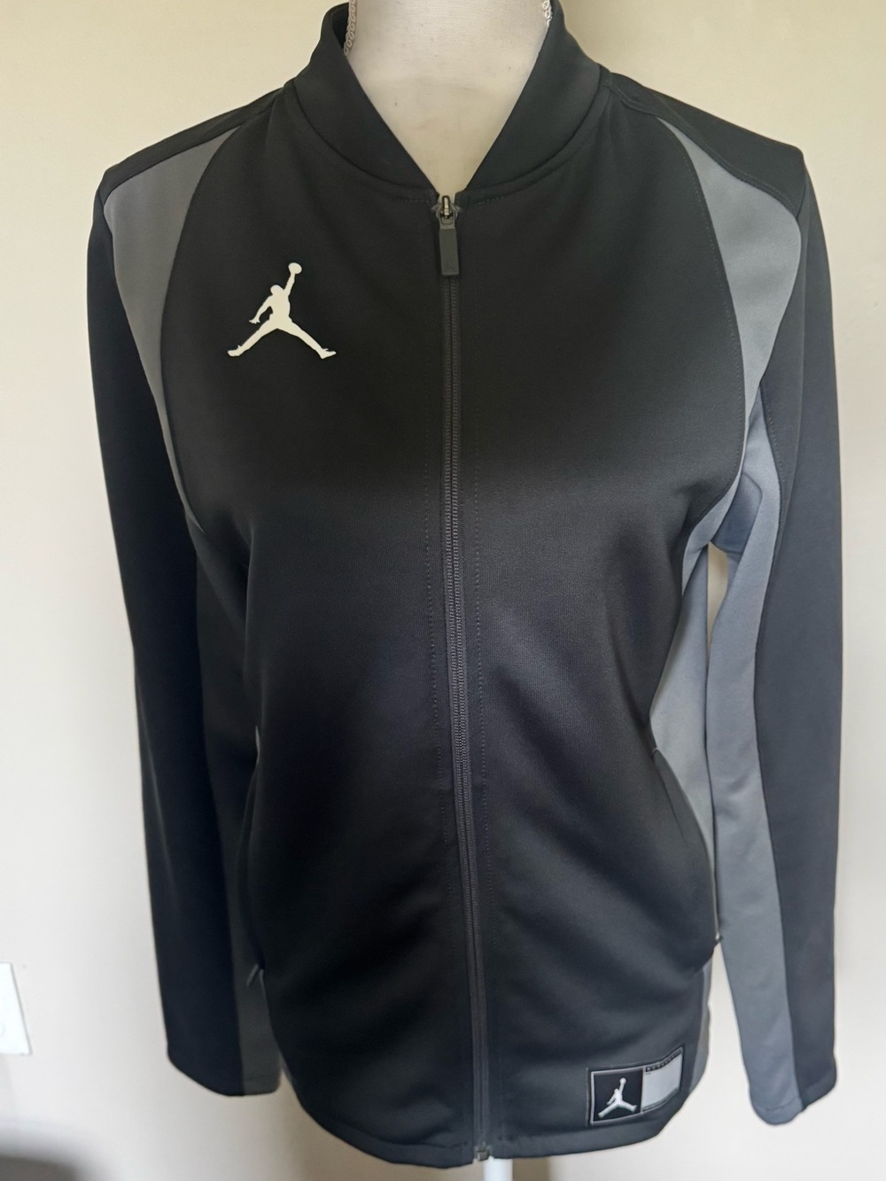 Jordan Women’s Black & Gray Full-Zip Varsity Jacket